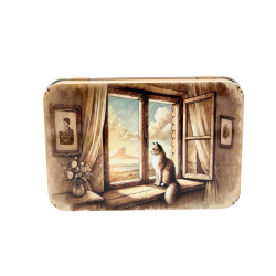 Boite à savon - Chat fenêtre