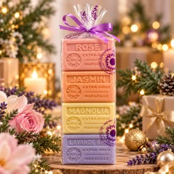 Coffret Cadeau 4 Savons Parfumés – Bouquet Floral